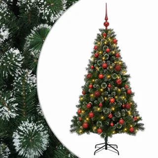 vidaXL kunstkerstboom met ballen – 120 cm