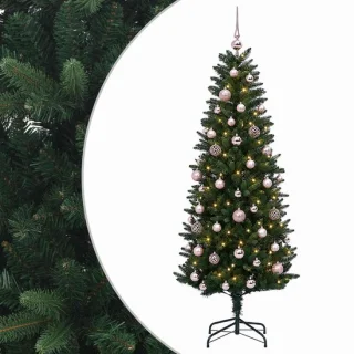 vidaXL kunstkerstboom met ballen 150 cm