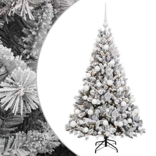 vidaXL Kunstkerstboom met ballen 150 cm