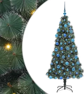 vidaXL kunstkerstboom met ballen, 180 cm