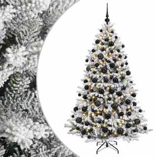 vidaXL kunstkerstboom met ballen - 210 cm