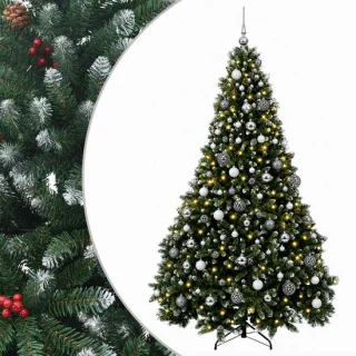 vidaXL kunstkerstboom met ballen, 240 cm
