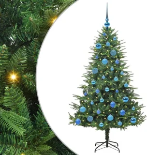 vidaXL kunstkerstboom met ballenset 150 cm
