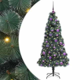 vidaXL kunstkerstboom met ballenset groen 150 cm PET