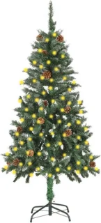 vidaXL kunstkerstboom met dennenappels 150 cm