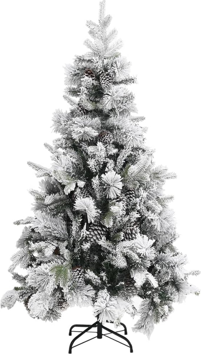 vidaXL Kunstkerstboom met dennenappels 195 cm