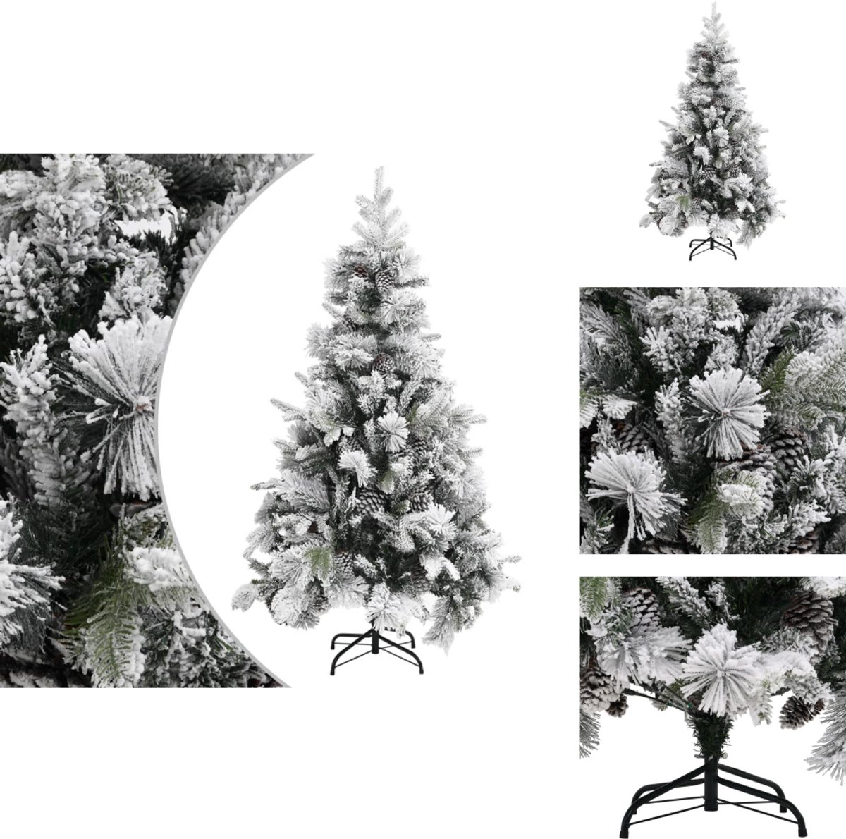 vidaXL Kunstkerstboom met dennenappels 195 cm