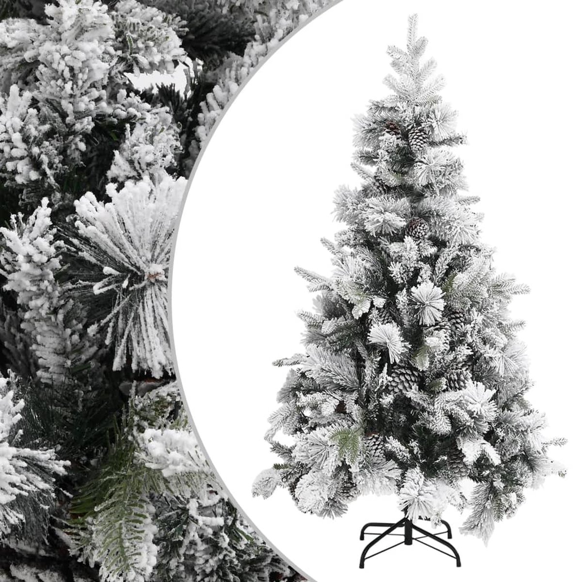 vidaXL Kunstkerstboom met dennenappels 195 cm