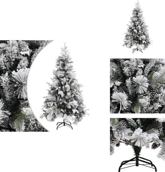 vidaXL Kunstkerstboom met dennenappels 195 cm