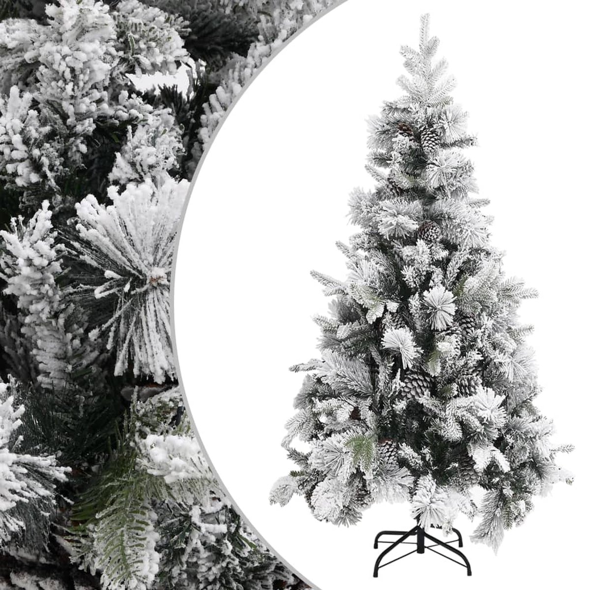 vidaXL Kunstkerstboom met dennenappels 225 cm