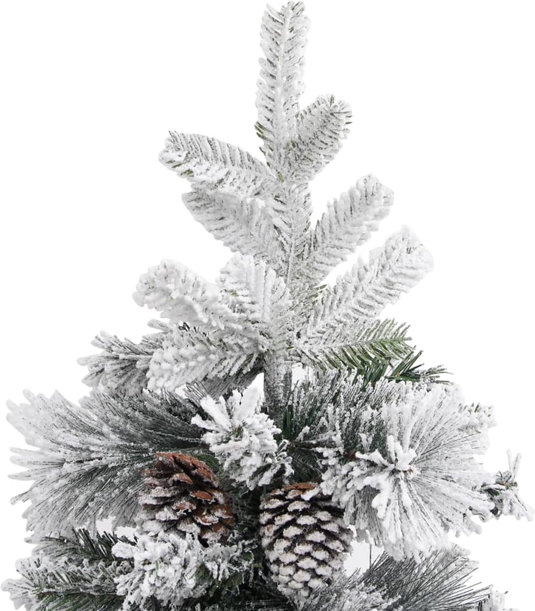 vidaXL Kunstkerstboom met dennenappels 225 cm