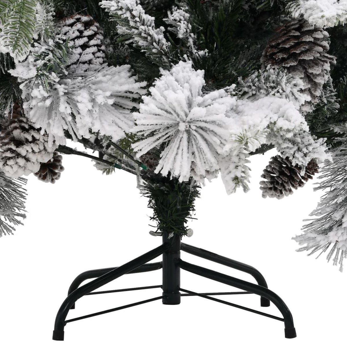 vidaXL Kunstkerstboom met dennenappels 225 cm