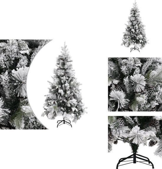 vidaXL Kunstkerstboom met dennenappels 225 cm