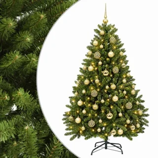 vidaXL Kunstkerstboom met kerstbal 120 cm