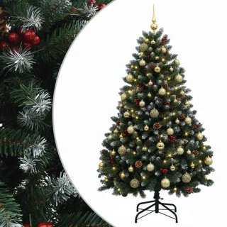 vidaXL Kunstkerstboom met kerstbal 120 cm