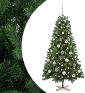 vidaXL kunstkerstboom met kerstbal 120 cm
