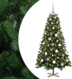 vidaXL kunstkerstboom met kerstbal 120 cm groen