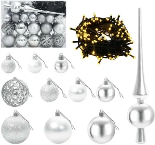 vidaXL Kunstkerstboom met kerstbal 120 cm