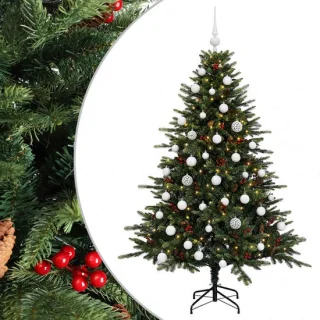vidaXL Kunstkerstboom met kerstbal 120 cm