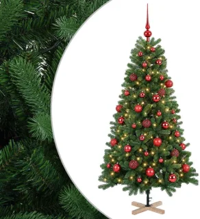 vidaXL kunstkerstboom met kerstbal, 150 cm, groen