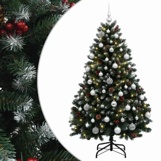 vidaXL Kunstkerstboom met kerstbal 150 cm