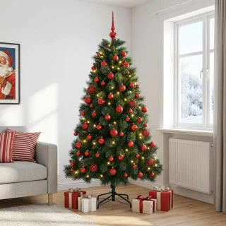 vidaXL kunstkerstboom met kerstbal 180 cm