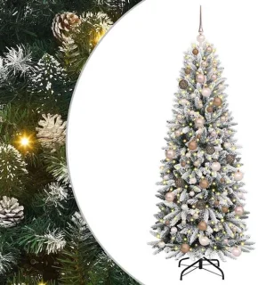 vidaXL kunstkerstboom met kerstbal 180 cm PE en PVC