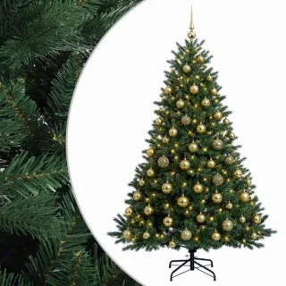 vidaXL kunstkerstboom met kerstbal, 210 cm