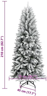 vidaXL Kunstkerstboom met kerstbal - 210 cm
