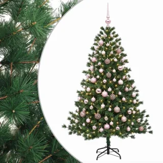 vidaXL kunstkerstboom met kerstbal, 210 cm