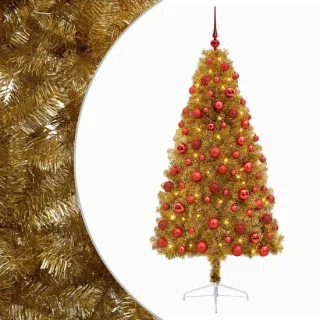 vidaXL kunstkerstboom met kerstbal 210 cm