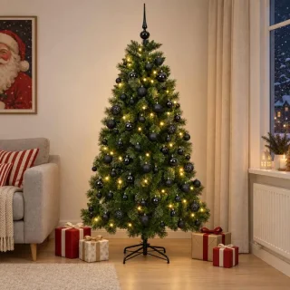 vidaXL kunstkerstboom met kerstbal 240 cm