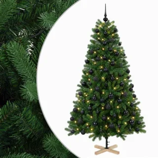 vidaXL kunstkerstboom met kerstbal 240 cm groen
