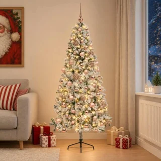 vidaXL kunstkerstboom met kerstbal 240 cm