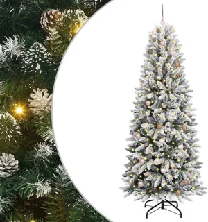 vidaXL kunstkerstboom met kerstbal 240 cm PE en PVC