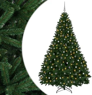 vidaXL Kunstkerstboom met kerstbal 270 cm