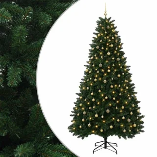 vidaXL kunstkerstboom met kerstbal 300 cm