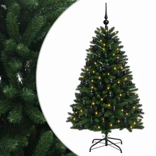 vidaXL kunstkerstboom met kerstballen 120 cm