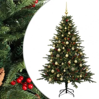 vidaXL Kunstkerstboom met kerstballen 120 cm