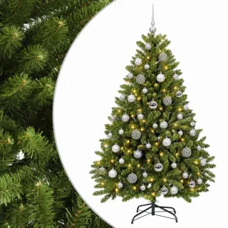 vidaXL kunstkerstboom met kerstballen 120 cm