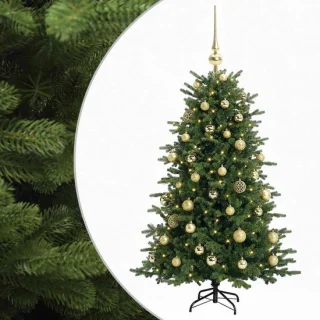 vidaXL kunstkerstboom met kerstballen 120 cm