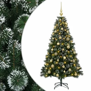 vidaXL kunstkerstboom met kerstballen 150 cm
