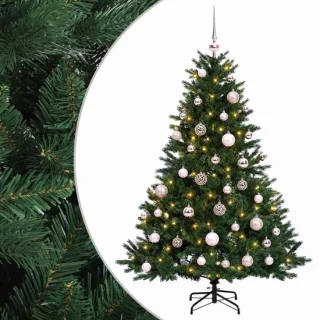 vidaXL Kunstkerstboom met kerstballen 150 cm