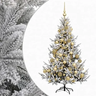 vidaXL Kunstkerstboom met kerstballen 150 cm