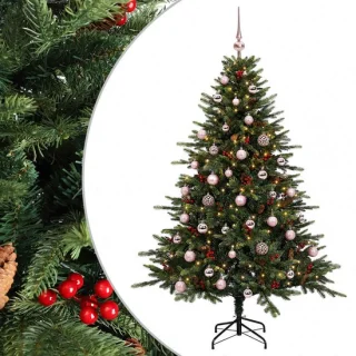 vidaXL Kunstkerstboom met kerstballen 150 cm