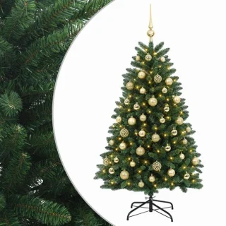 vidaXL Kunstkerstboom met kerstballen 150 cm