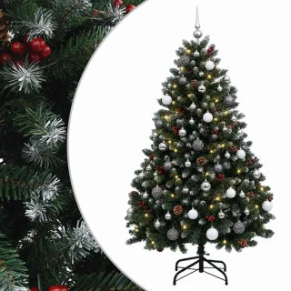 vidaXL Kunstkerstboom met kerstballen 150 cm