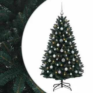vidaXL kunstkerstboom met kerstballen, 150 cm
