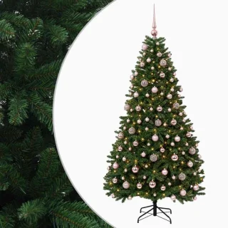vidaXL kunstkerstboom met kerstballen 180 cm