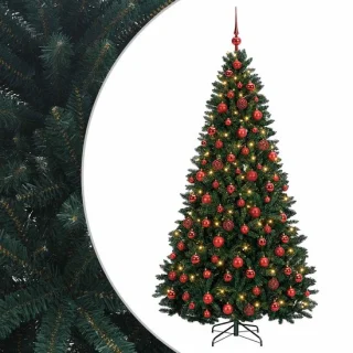 vidaXL kunstkerstboom met kerstballen 180 cm